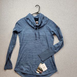 Avalanche Top Womens Medium Blue Real Teal Heather Senna Pullover Athletic Shirt